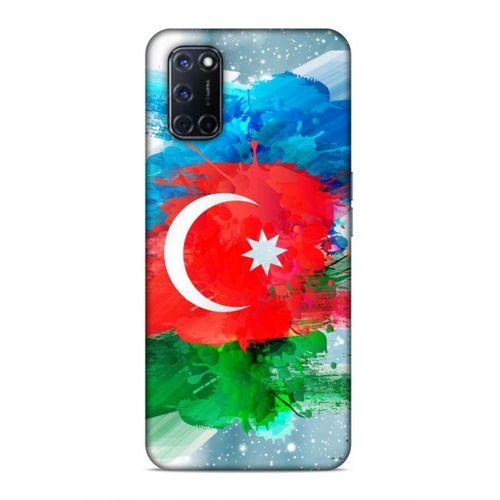 Oppo A72 Uyumlu Kılıf Azarbaijan (15) Antişok Kılıf Bayrak İllustre