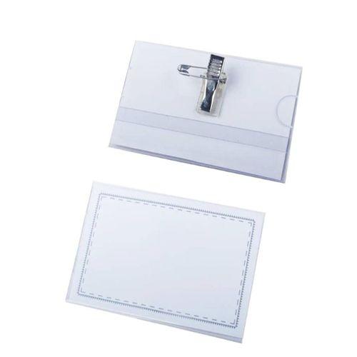 Sahra Sakura Pvc Yaka Kartı Kabı 5,5X9Cm Kıskaçlı-İğneli - 10 adet