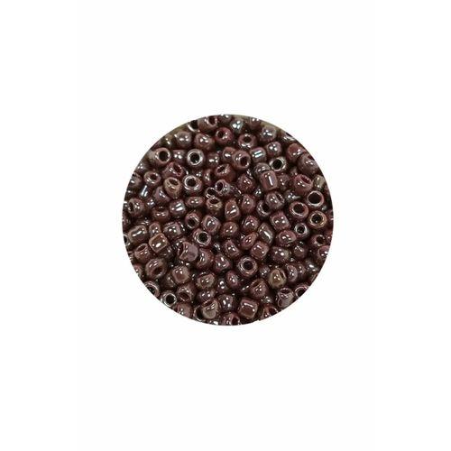 Dökme Cam Kum Boncuk (8/0) 3 mm - 60 Gram - Parlak Koyu Kestane - BNC209