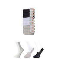 Siyah Gri ve Beyaz Erkek Babet Çorap 9 çift
