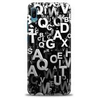 Huawei Y6 2019 Kılıf HD Baskılı Kılıf - Harfler + Tam Ekran Koruyucu