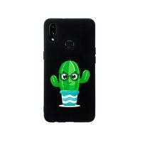 Samsung A10s Gözlüklü Kaktüs Premium Silikonlu Siyah Telefon Kılıfı