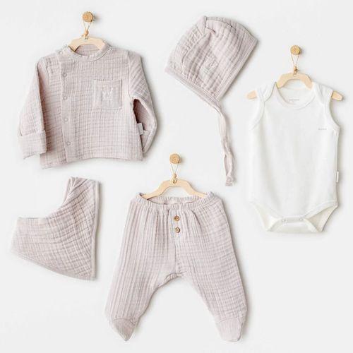 Natural Gift Müslin 5'li Hastane Çıkışı Grey
