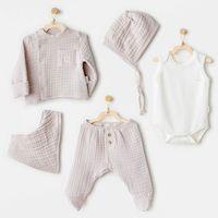 Natural Gift Müslin 5'li Hastane Çıkışı Grey