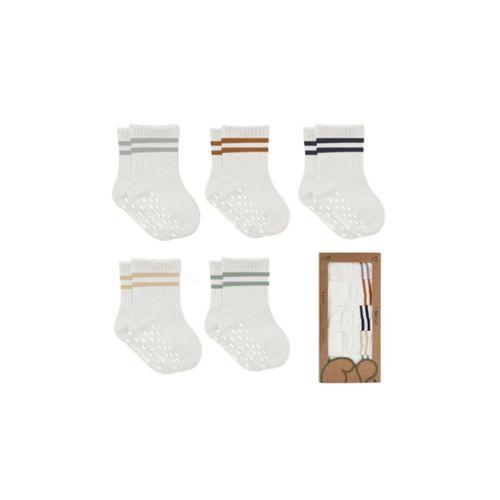 5'Li Penye Kaymaz Çember Soket Çorap 10122 Ekru