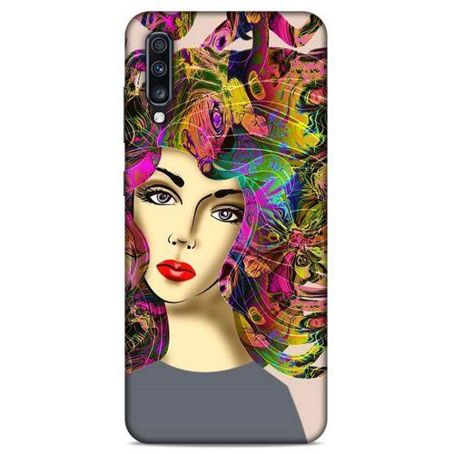 Lopard Samsung Galaxy A70s Uyumlu Kılıf Sürreal Yüzler ♀ (40) Fit Silikon Kılıf Desenli