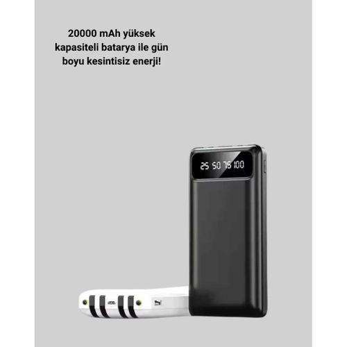 Akıllı Lcd Ekranlı 20.000mah Powerbank Pd + Usb + Type-c