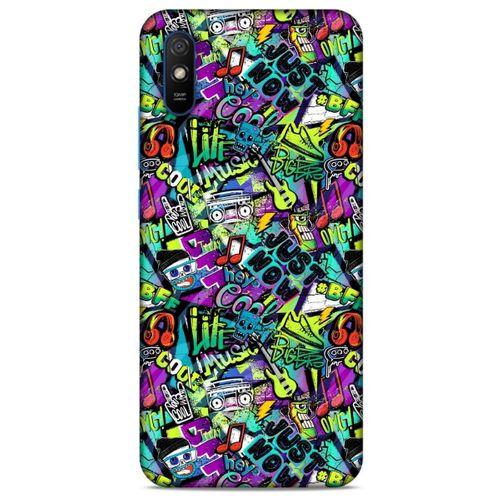 Graffitix (1) Desenli Silikon Kapak Xiaomi Redmi 9A Kılıf