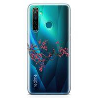 Oppo Realme 5 Pro Kılıf Kiraz Çiçeği Arka Kapak Koruma Desenli Full Koruyucu