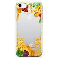 Apple iPhone 7 Kılıf İtalyan Makarna Malzemeleri Arka Kapak Koruma Desenli Full Koruyucu