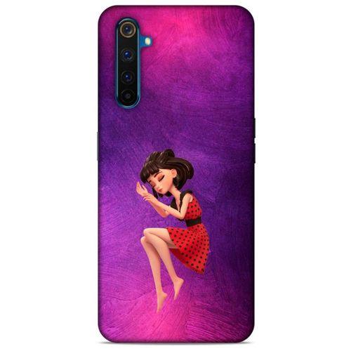 Oppo Realme 6 Kılıf Depresyon (40) Fit Silikon Kılıf Kahverengi Beyaz