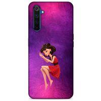 Oppo Realme 6 Kılıf Depresyon (40) Fit Silikon Kılıf Kahverengi Beyaz