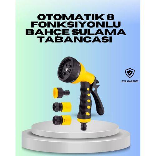 Ayarlanabilir Basınçlı 8 Modlu Bahçe Sulama Tabancası Hortum Atı