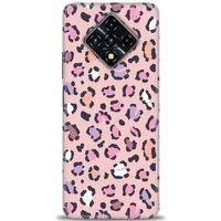Infinix Zero 8 Kılıf HD Baskılı Kılıf - Pembe Leopar + Tam Ekran Koruyucu