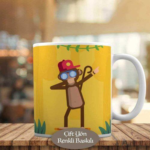 Dabbing Yapan Maymun Kupa Bardak Hediyelik- 23-2147850937