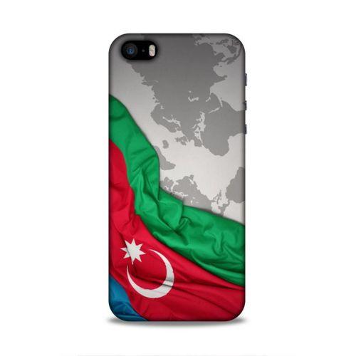 Apple Iphone 5 Uyumlu Kılıf Azarbaijan (16) Kalın Kılıf Harita Bayrak