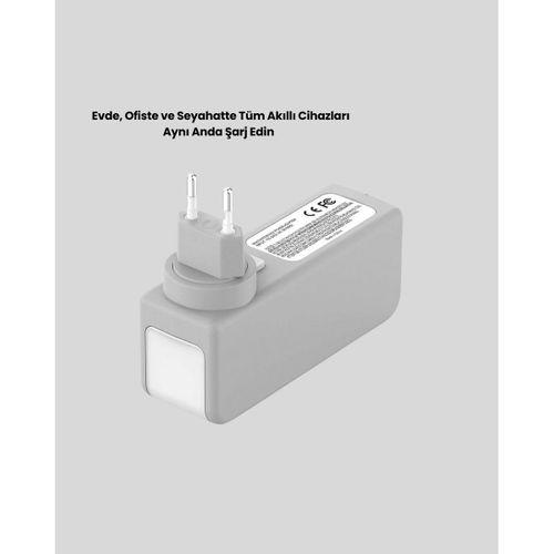 30w Type C Şarj Cihazı Zamanlayıcılı Çok Portlu Tasarım