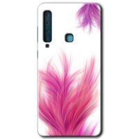 Potkal Hediye Fabrikası Samsung Galaxy A9 2018 Kılıf HD Desen Baskılı Arka Kapak - Pembe Tüy