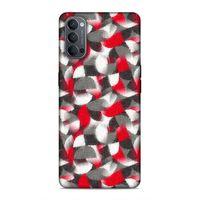 Oppo Reno 4 Uyumlu Kılıf Romans (38) Neo Hybrid Kılıf Kırmızı Gri