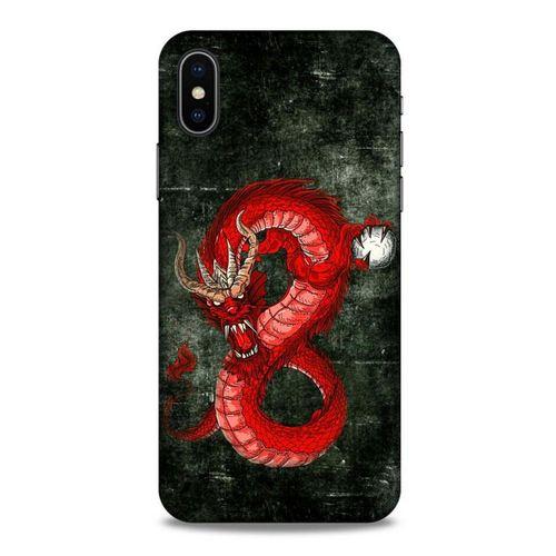Apple iPhone XS Kılıf Dragons (23) Ultra Koruma Kılıfı Tatoo Kırmızı Ejderha