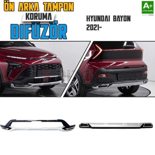 S-Dizayn Hyundai Bayon Ön ve Arka Tampon Koruma Difüzör Seti 2021 Üzeri A+ Kalite