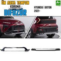 S-Dizayn Hyundai Bayon Ön ve Arka Tampon Koruma Difüzör Seti 2021 Üzeri A+ Kalite