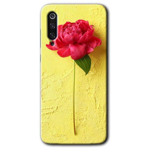 Xiaomi Mi 9 Kılıf HD Desen Baskılı Arka Kapak+Temperli Cam - Kırmızı Gül