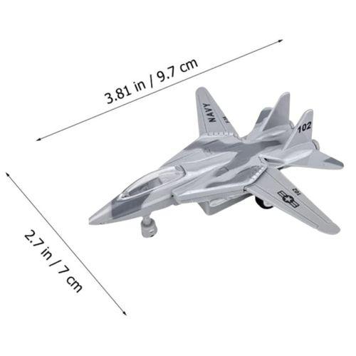 Çek Bırak Mini Metal Uçak - Gri