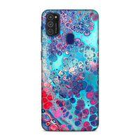 Samsung Galaxy M21 Kılıf Mermer Bubbles Arka Kapak Silikon Koruma Full Koruyucu