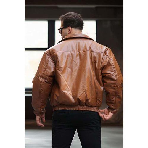 Oversize Premium Deri Ceket/Mont - Taba