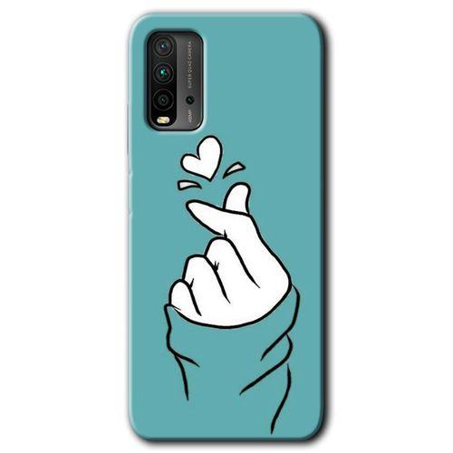 MRCİLETİSİM Xiaomi Redmi 9T Kılıf Baskılı Kapak - Mutluluk + 5D Tam Kaplayan Cam