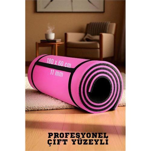 Modacar Pilates Matı- Spor Matı - Yoga Matı 11 mm Çift Taraflı Pembe