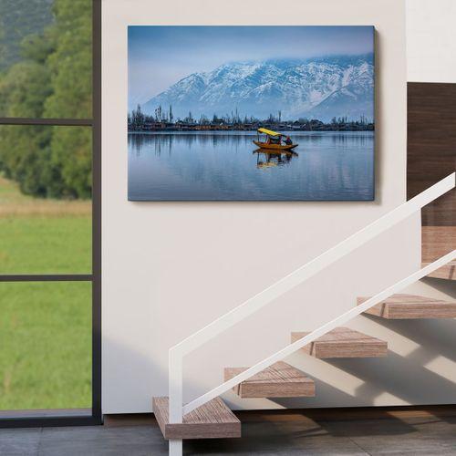 Hindistan Srinagar Dal Gölü Kış Manzara Tablosu-1244