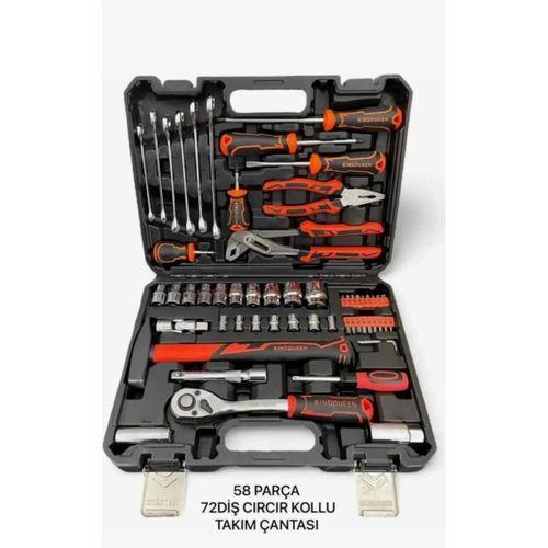Model 58 Parça Lokma Anahtar Takımı 1-2 Ve 1-2 El Aletleri Seti 58 Parça