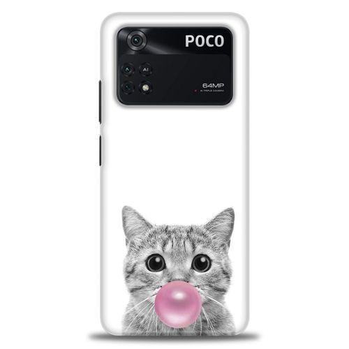 Xiaomi Poco M4 Pro 4G Kılıf HD Baskılı Kılıf - Cat + Tam Ekran Koruyucu