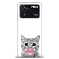 Xiaomi Poco M4 Pro 4G Kılıf HD Baskılı Kılıf - Cat + Tam Ekran Koruyucu