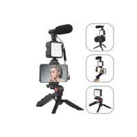 Akıllı Telefon Vlog Kiti Tripod Mini Mikrofonlu Telefon Tutucu