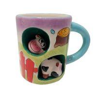 Porselen Kupa,Bardak Sevimli İnek 8,5X8,5X10Cm