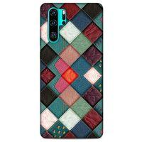 Huawei P30 Pro Kılıf Patchwork (18) Telefon Kılıfları Pembe Yeşil