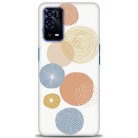 Oppo A55 Kılıf HD Baskılı Kılıf - Mavi Daireler + Tam Ekran Koruyucu