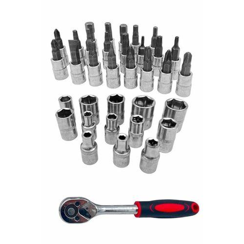 Cr-v Max 1/4 Cırcırlı 46 Parça Lokma Anahtar Takımı Bits Uç Seti Tam Set Germany