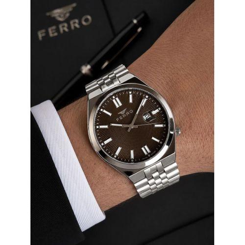 Ferro Premium İtalian Desing Çelik Kordon Nişan Ve Damat Saati 3 Atm Erkek Kol Saati EFM40136-B2