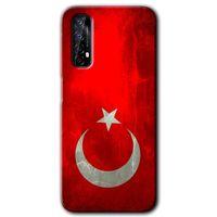 Realme 7 Kılıf Baskılı Kapak - Albayrak + 5D Tam Kaplayan Cam