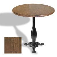 Dockers Çipa 2015 Döküm Ayak Yuvarlak Masa Çap 107cm - (Werzalit, Wermodin ve Allzalit Tabla) - Rustic Dark