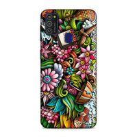 Samsung Galaxy M21 Kılıf Spring Doodle Arka Kapak Silikon Koruma Full Koruyucu