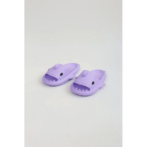 WG500 Köpekbalığı Mor Unisex Tam Ortopedik Terlik Shark Slides