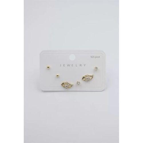 Çoklu Set Küpe - Altın