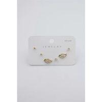 Çoklu Set Küpe - Altın