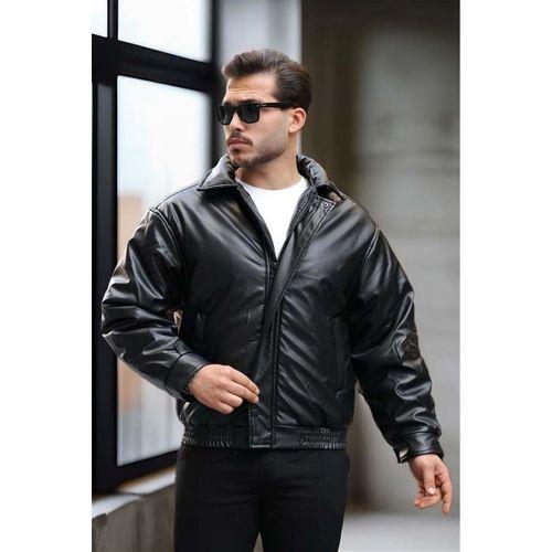 Oversize Premium Deri Ceket/Mont - Siyah