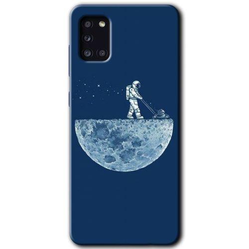 Samsung Galaxy A31 Kılıf HD Desen Baskılı Arka Kapak - Uzay İşçisi